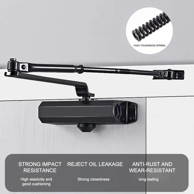 Hydraulic Buffer Door Closer 45KG To 65KG Adjustable Speed Door Closing Equipment Mute Soft Closing Door Hardware