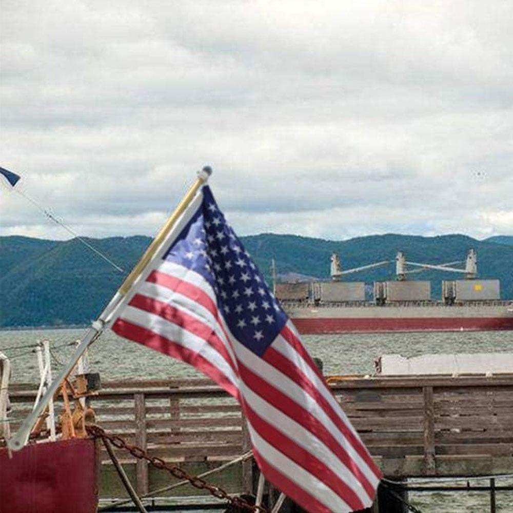 Adjustable With Grommets Flag Pole Ring Anti-wrap White Flagpole Rotating Ring No Rust Flag Pole Mounting Rings Office