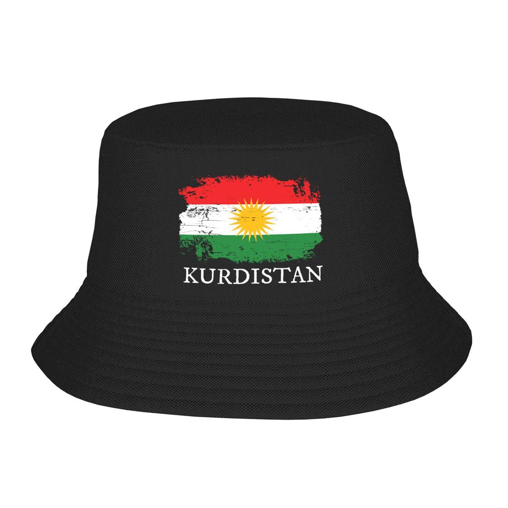 Chapeau de plage Drapeau du Kurdistan Unisexe Femmes Unisexe Fier Kurde Été Pêcheur Chapeau Unisexe