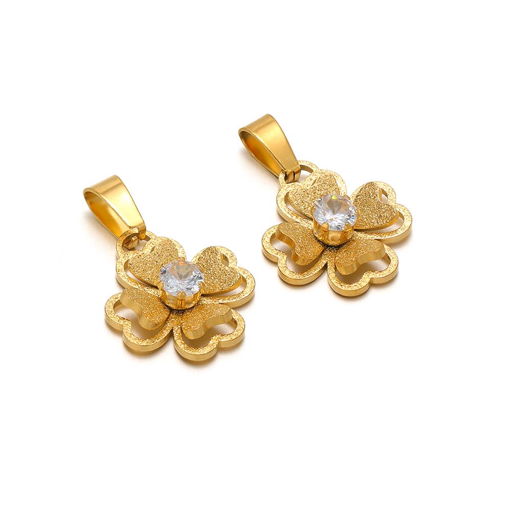 5Pcs Stainless Steel Metal Heart Flower Butterfly Cubic Zircon Charms for Necklace Bracelet DIY Jewelry Pendants Earrings Making