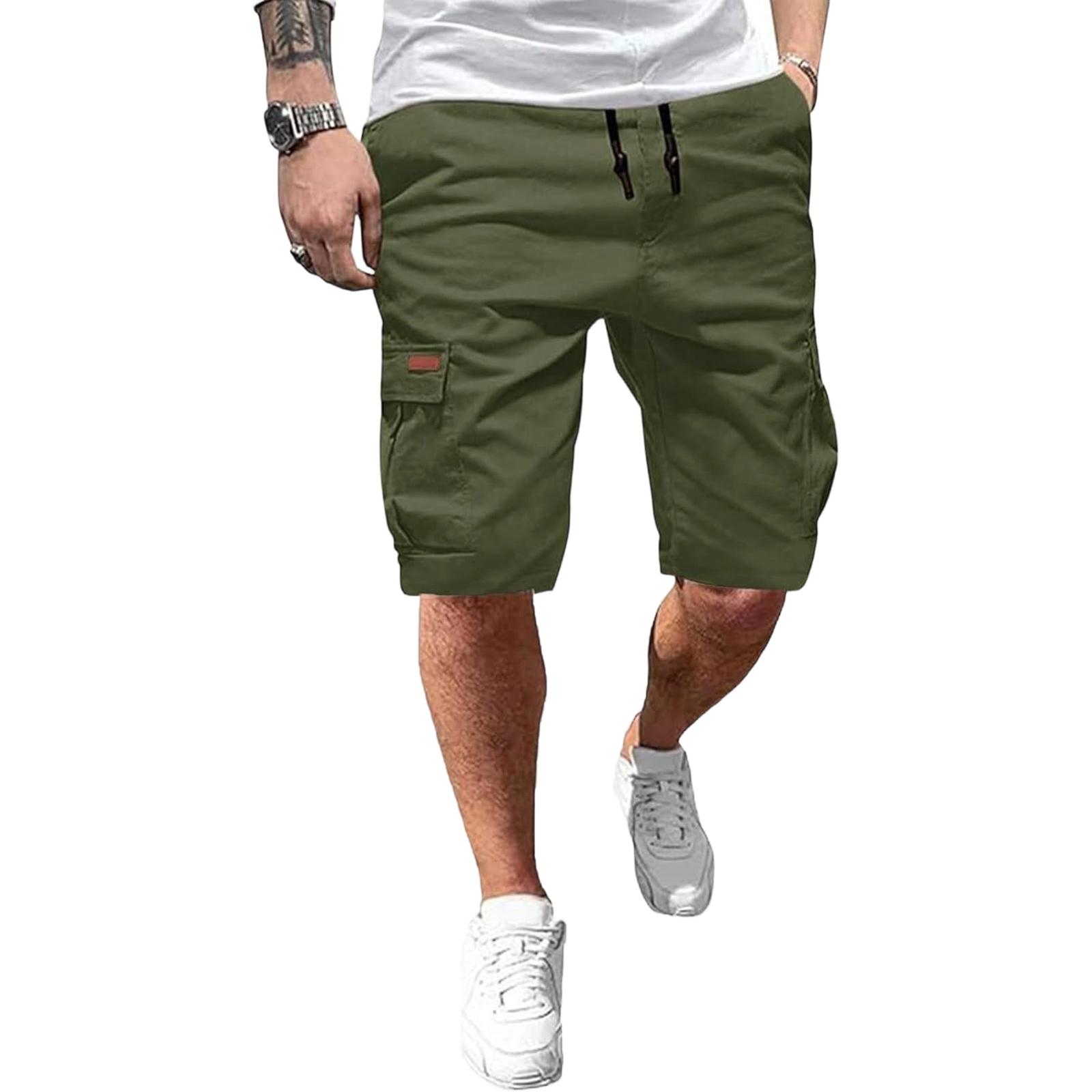 

Men s Casual Five-pocket Pants - Straight Leg With Multiple Pockets - Sports Shorts L армия зеленый