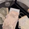 Damen Sommer Satin Stickerei Spitze Hautfreundlich Atmungsaktiv Tasche Hüfte Mittlere Taille Dreieck Slip