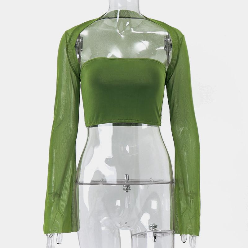 Γυναικείο Spicy Girl Pure Desire Μακρυμάνικο μπλουζάκι με στράπλες στράπλες με λεπτή εφαρμογή