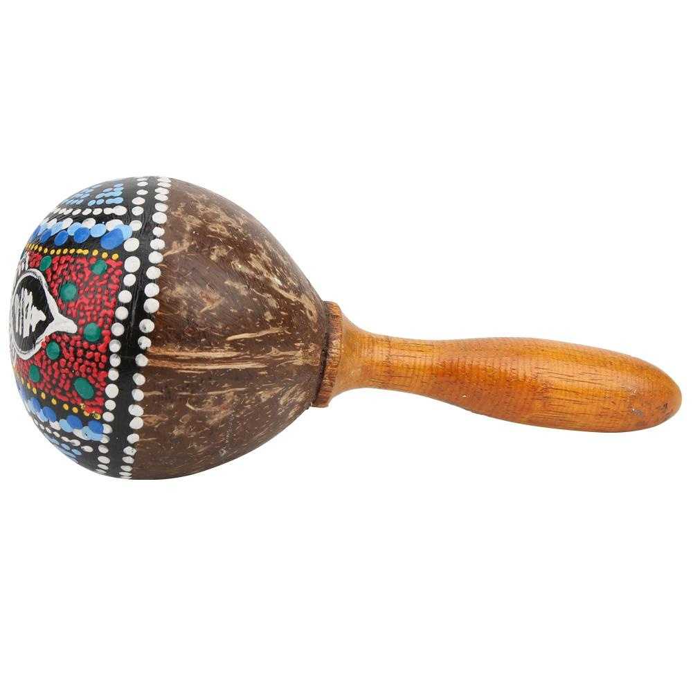 

Sand Hammer Coconut Shell Art Portable Handheld Toy Musical Instrument AccessoriesCoconut Shell and