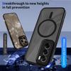 KEYSION Magnetic Phone Case for OPPO Reno12 Pro 5G Silicone+PC Matte Translucent Clear Shockproof Back Cover for OPPO Reno 12 5G