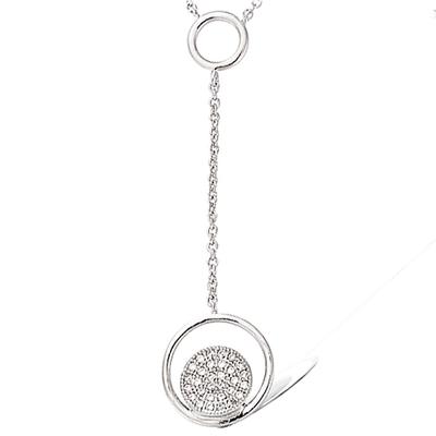 [L7415] - Silberkette 'Sissi' Weißsilber (rhodiniert) - 48x12 mm