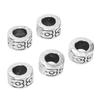 30pcs Fashionable Beard Hair Beads DIY Alloy Hair Braiding Beads Jewelry Bracelet AccessoriesSilver