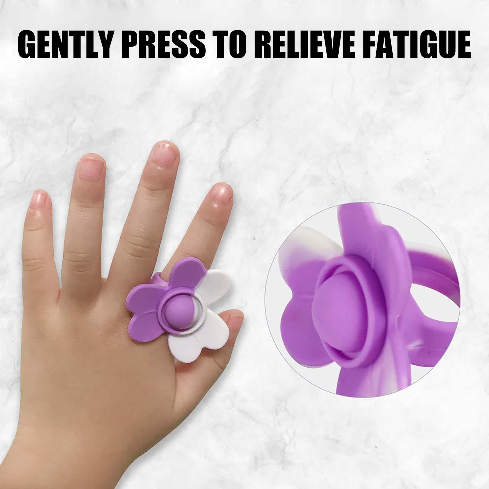 

3 шт. Іграшка з кільцями для натискання, Сенсорні іграшки-бульбашки для зняття тривоги та стресу, Іграшки-кільця фіолетовий