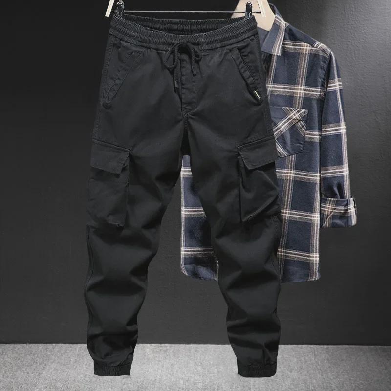 Men's Plus-Size Elastic Work Pants - Wear & Dirt Resistant, Cuffed Construction Overalls