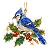 Winter Bird Gift for Friends Christmas Ornament, 2D Acrylic Hanging Decor with Gold Edge, Festive Garlands Red Hummingbird Blue Jay, Holiday