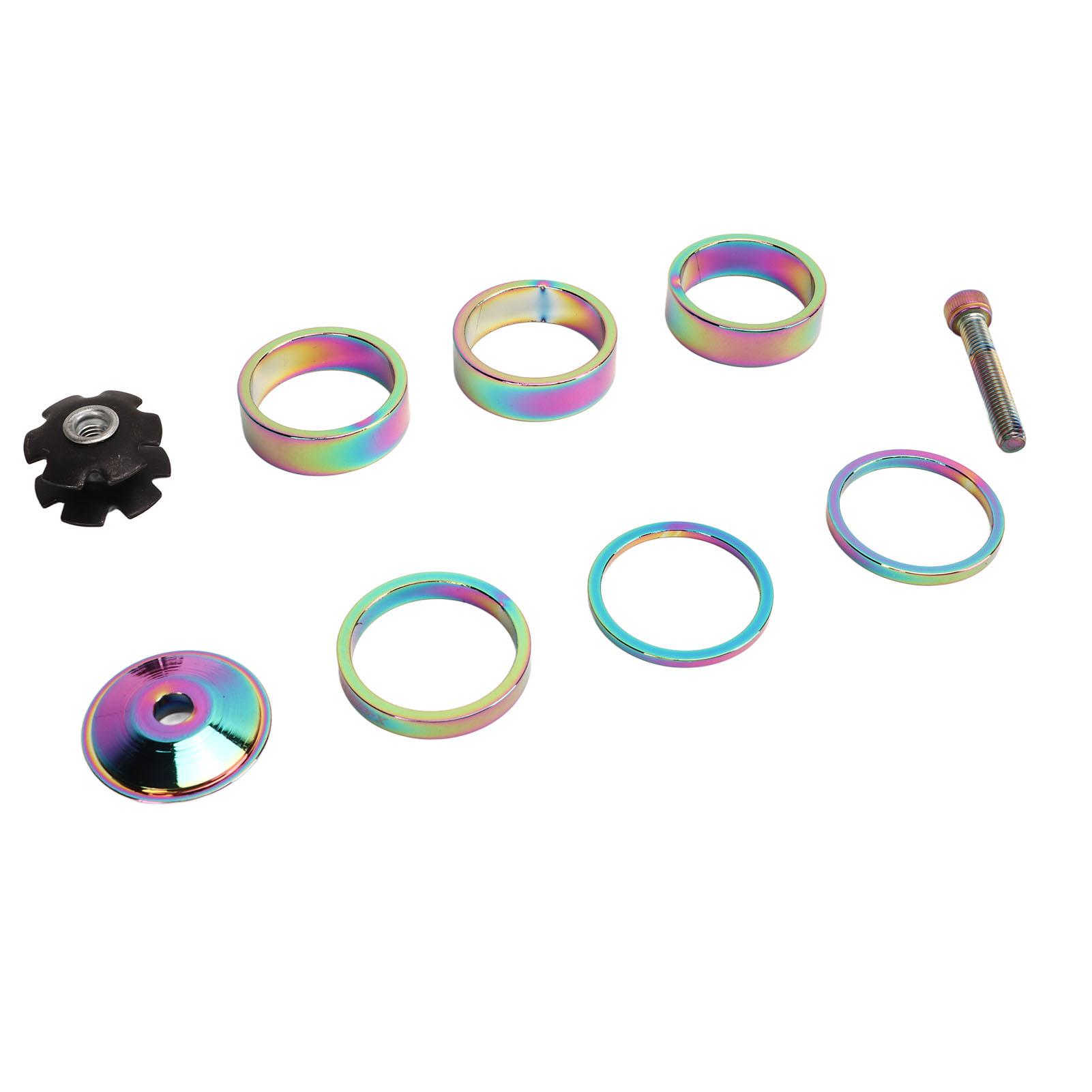 

Проставка передней вилки велосипеда 28,6 мм, шайба рулевой колонки, алюминиевый сплав, с гайкой-звездочкой для рулевой колонки, верхняя крышка штока