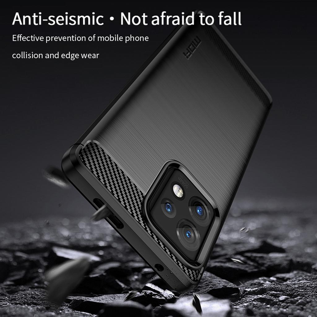 MOFI JK TPU Serie-1 Schutzhülle für Motorola Moto Edge 40 Pro 5G/Moto X40 5G Carbonfaser Gebürstete TPU Handy-Rückseite