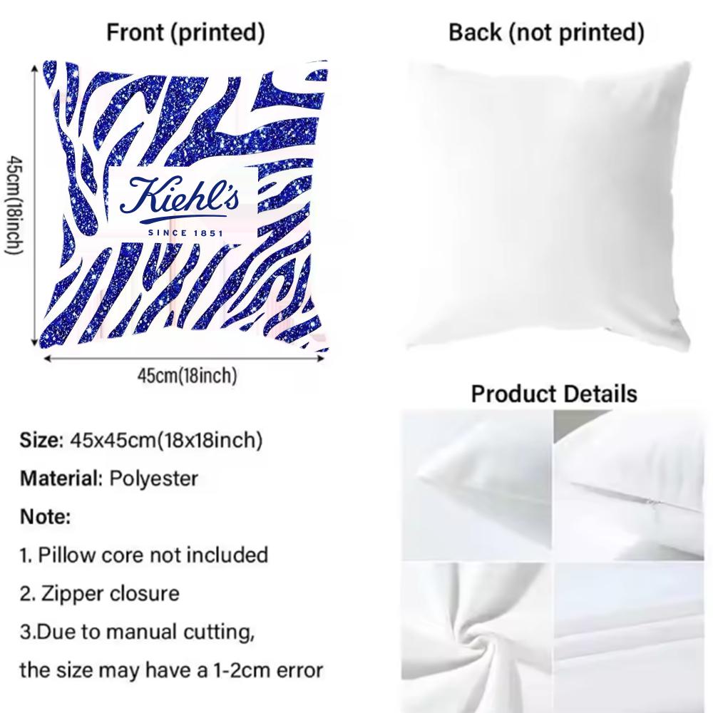 K-KiehlsS Fashion Cushion Cover Pattern Printed Pillowcase for Living Room Sofa Cushion Cover & Bedroom Decor