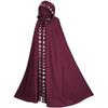 Medieval Renaissance Lace Hooded Cape Cloak for Halloween COS Costume