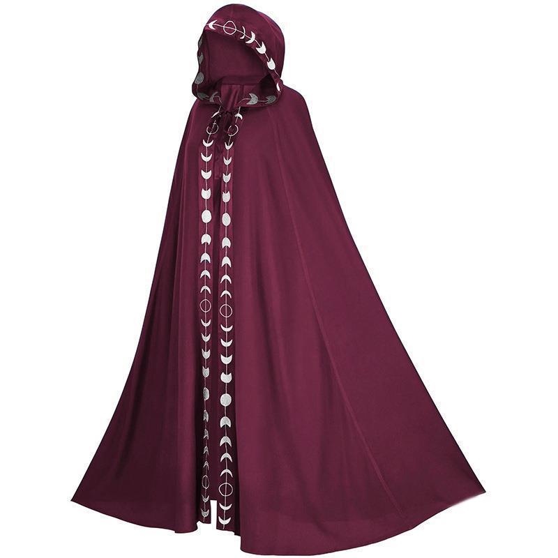 Medieval Renaissance Lace Hooded Cape Cloak for Halloween COS Costume