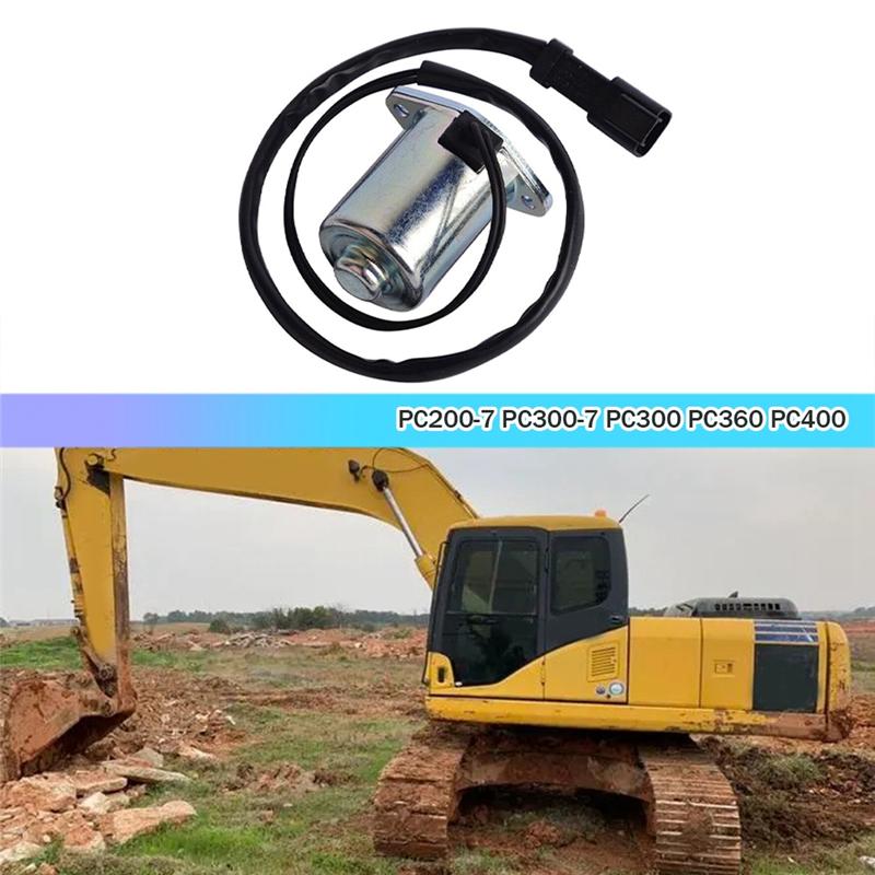 Durable-1 PCS 24V Solenoid Valve 20Y-60-32120 20Y-60-32121 209-60-77250 Metal High Quality For Komatsu PC200-7 PC300-7 PC300 PC3