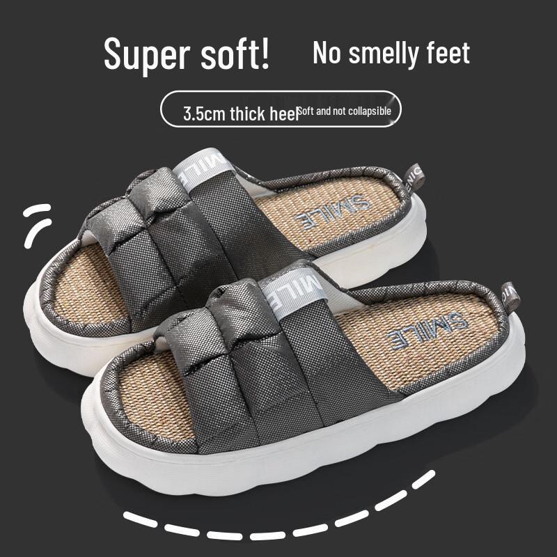 Kenuo Cotton Linen Anti-Slip Slippers