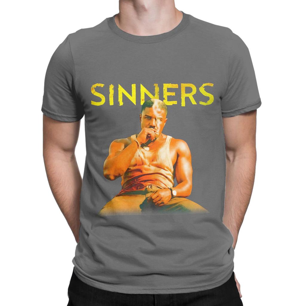 Michael B and Sinners smoking Funny 100 Cotton TShirt Sinners Tops Tees For Unisex