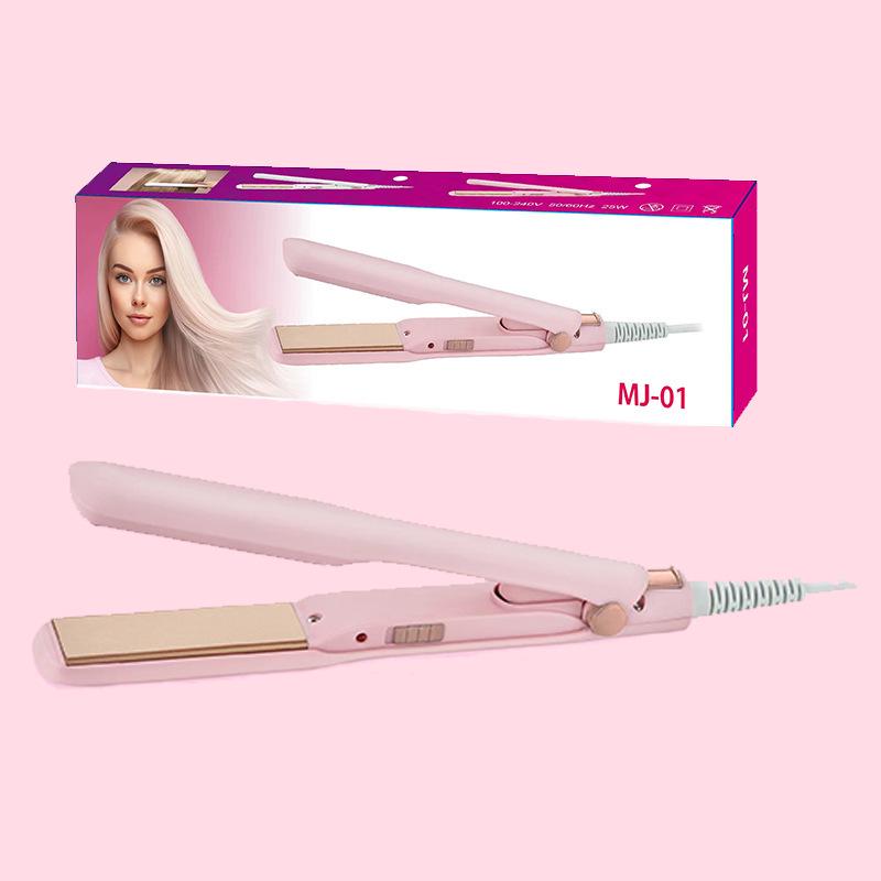 Dual-Use Negative Ion Hair Straightener & Curler with Wide Plate for Bangs