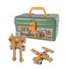 Children’s Interlocking Building Blocks Nut Assembly Tool Set, Pretend Play Screw Driving Repair Toy, Ages 3-6.