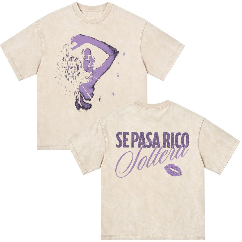 Shakira Las Mujeres Ya No Lloran World Tour 2026 Vintage Washed T-shirts Men Women Clothing Casual Harajuku Short Sleeve T Shirt
