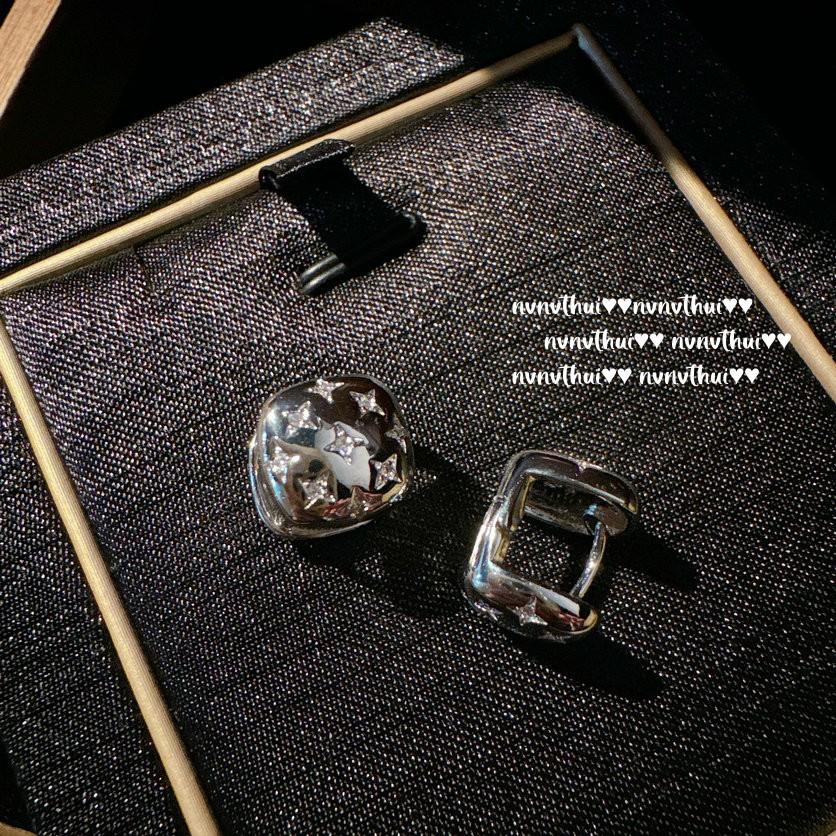 ** Серьги-клипсы «Комета Метеор», Галактическая Яркость, Покрытие 18 каратным золотом, Выпуклая звезда-циркон, Комбинация