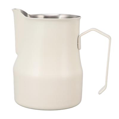 Milk Pitcher Cup 304 Stainless Steel Spout Mouth Scale Coffee Latte Pitcher Cup for Work Office