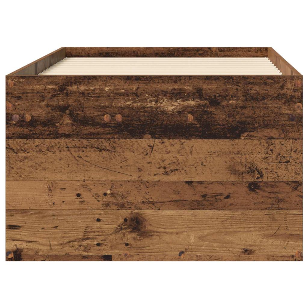 Bed Frame with Storage Reclaimed Wood 80 X 200 Cm Engineered Wood