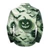 Men's Halloween Loose Fit Long Sleeve Shirt Button Down Collar Vintage Casual Shirt Breathable Fabric Suitable for Spring Autumn Outdoor Daily Wear