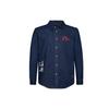 Ebisu And Logo Embroidered Long Sleeve Shirt Men Shirts Dark-Blue 1EAHTM9SL209XX