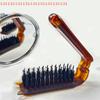 Portable Cat Ear Boar Bristle Hair Brush Amber Foldable Collapsible Travel Massage Styling Tool for Women Salon Gift