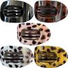 Leopard Print Oval Frosted Hair Clip Women's High-end Versatile Duckbill Clip Hair Accessories
