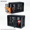 Children assemble toilet blocks, scenic public toilets, small accessories, wild animal cages, educational toy sets.
