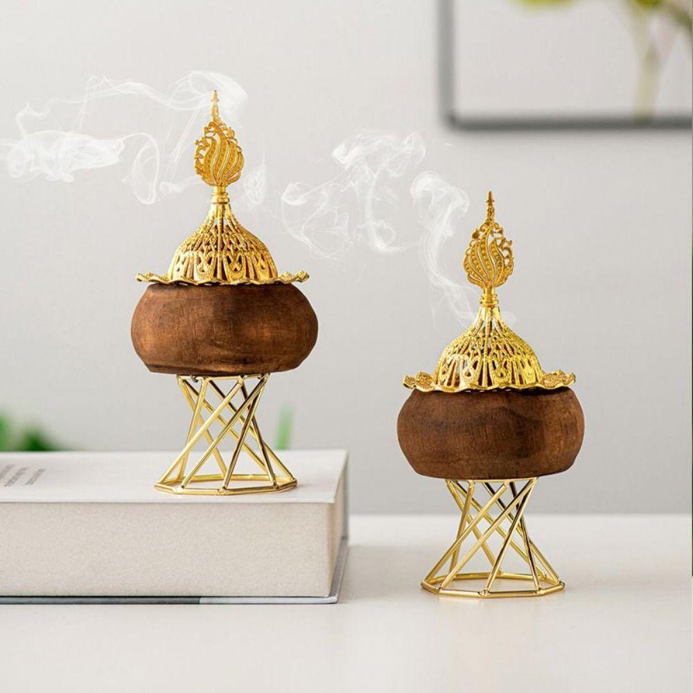 

Moisture Proof Middle East Incense Holder Golden Wood Octagonal Aromatherapy Rack Temple золотий