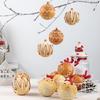 Festival Charm 6 Pieces Christmas Tree Ornament with Elegant Color Gingerbreads Patterned Shatterproof Decoration