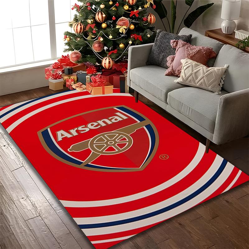[1pc Football Club Office Chair Carpet] Digital Printed Area Rug for Home & Game Room Use, Soft Indoor Sofa Chair Mat