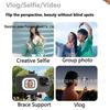 Wireless Screen Mirroring & Selfie Camera for Android/Apple: Rear Magnetic Device for Live Streaming