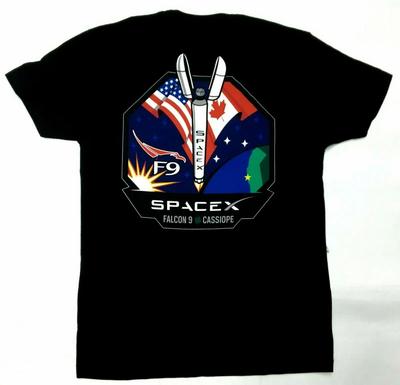 SpaceX Elon Musk FALCON 9 CASSIOPE 100% Cotton T-shirt Mens Tees Top NEW 100% Authentic & Official S-5XL