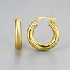 Minimalist Geometric Hollow Hoop Earrings For Women Light Luxury Cool Smooth Surface Small Batch Design Ear Jewelry