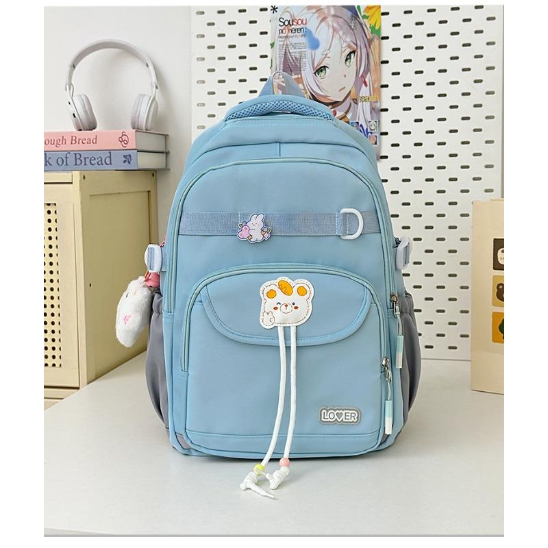 New Junior and Senior High School Students' New Lightweight and Lovely High Value and Large Capacity Multifunctional Backpack with Contrasting Colors.