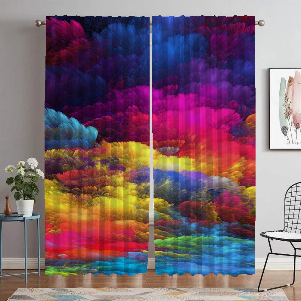 

Украшения на Хэллоуин Облако Кухонные Шторы 2 Части Гостиная Шторы Домашний Интерьер Шторы для Камеры Разделительные Шторы W50xH70cmx2pcs-CL