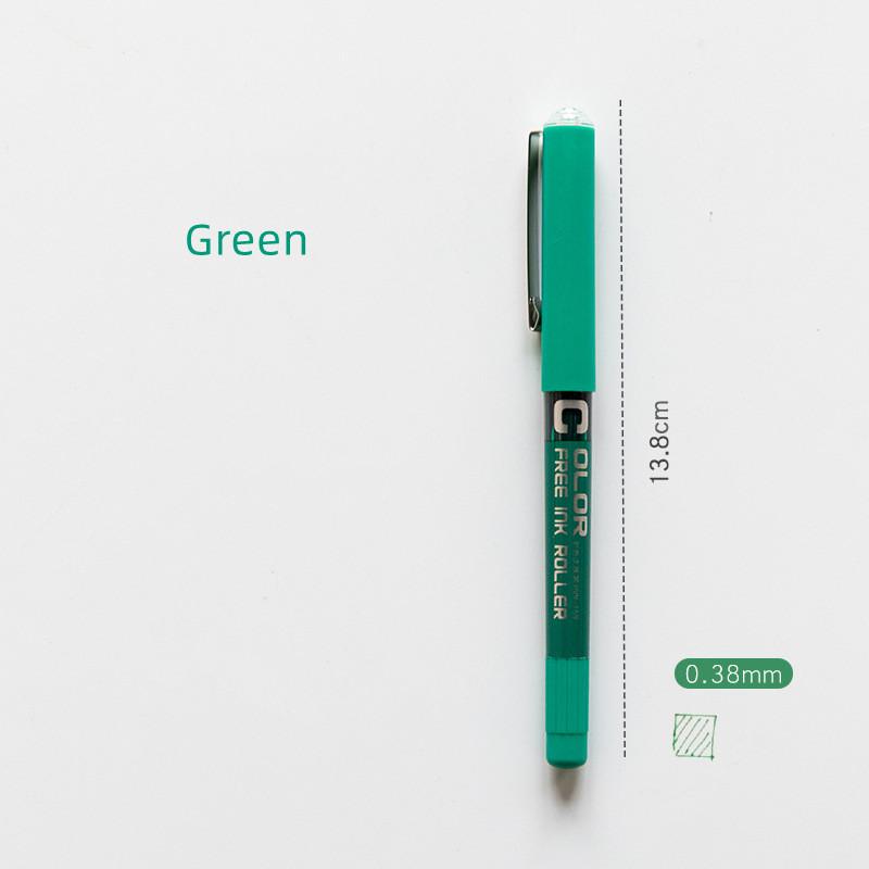 PenLab 1pcs Free Ink Color Gel Pen Set Super Liquid 0.38mm Extra Fine Roller Ball Pens for Daily Writing Office School