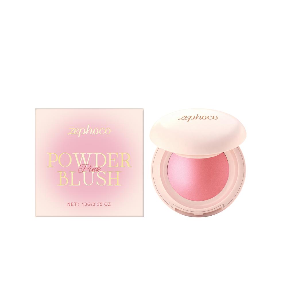 Zephoco Powder Blush Brighten for Mature Skin Natural Finish Silky Smooth Formula High Pigment Face Cosmetics Cheek Blush Powder
