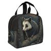 Die hungrige Opossum Isolierte Lunchtasche für Frauen Wasserdicht Tier Haustier Kühler Thermische Lunch-Tragetasche Strand Camping Reise