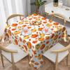 Autumn Pumpkins Maple Leaves Tablecloth Dining Table Decor Fall Thanksgiving Botanical Table Covers Holiday Kitchen Party Decor