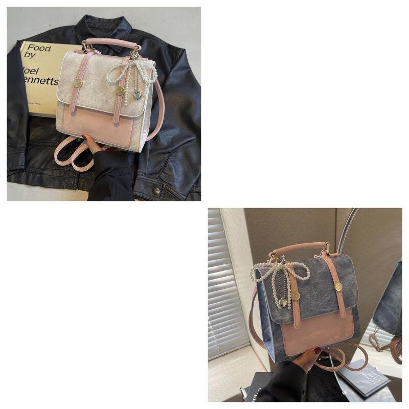 

Retro Contrast Travel Shoulder Handbag One Size