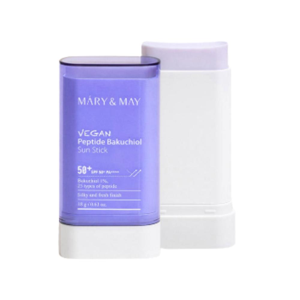 

Mary&May Vegan Peptide Bakuchiol Sunscreen Stick SPF50+ PA++++ 18g Anti-Aging & UV Protection Sun Stick