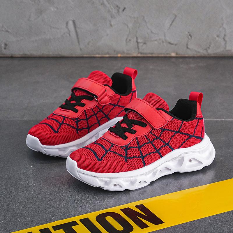 Children s sneakers mesh spring and summer spider-man honeycomb mesh teen boys sneakers straight hair 27