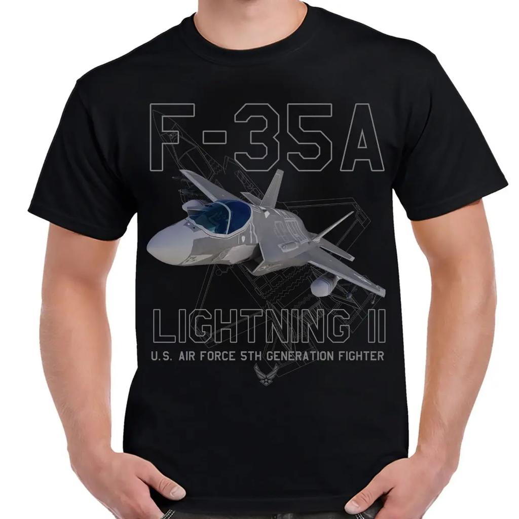 F35A Lightning II Stealth Multirole Combat Aircraft TShirt 100 Cotton ONeck Short Sleeve Casual Mens Tshirt Size S3XL