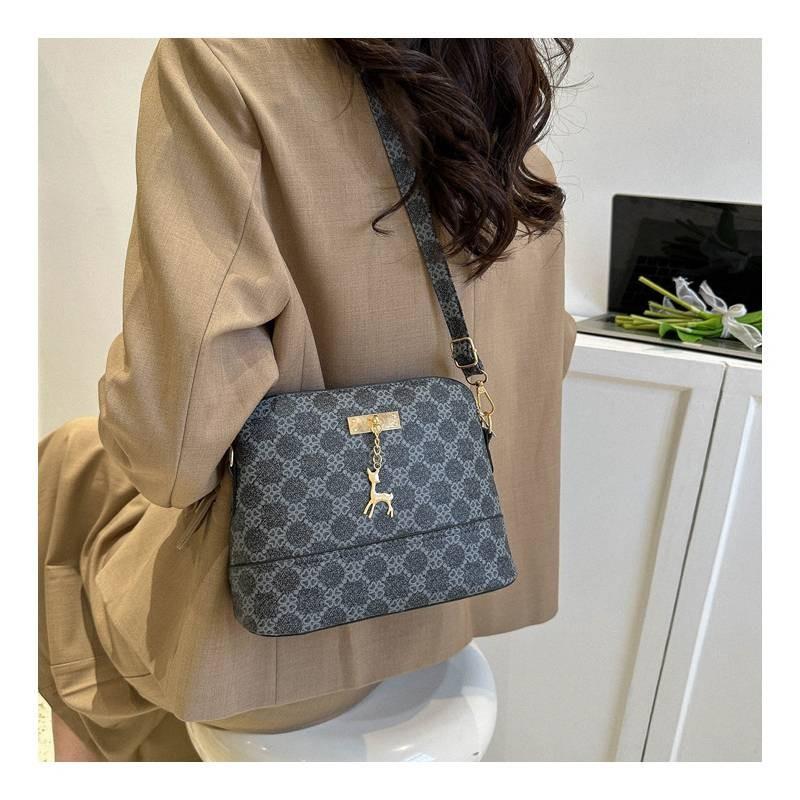 Stilvolle Pendler-Umhängetasche aus PU-Leder für Damen mit schickem Design in Khaki